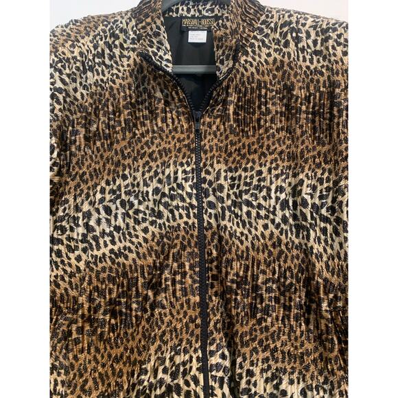 Vintage - Marshall Rousso - Leopard Print Jacket Size L-XL - Picture 6 of 8